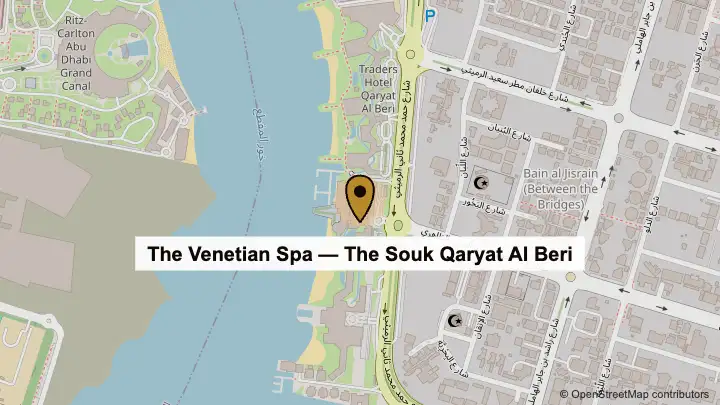Map: The Venetian Spa at The Souk Qaryat Al Beri, Abu Dhabi